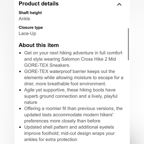 Salomon Cross Hike Mid GTX 2 Size 7 NWT - Picture 4 of 16